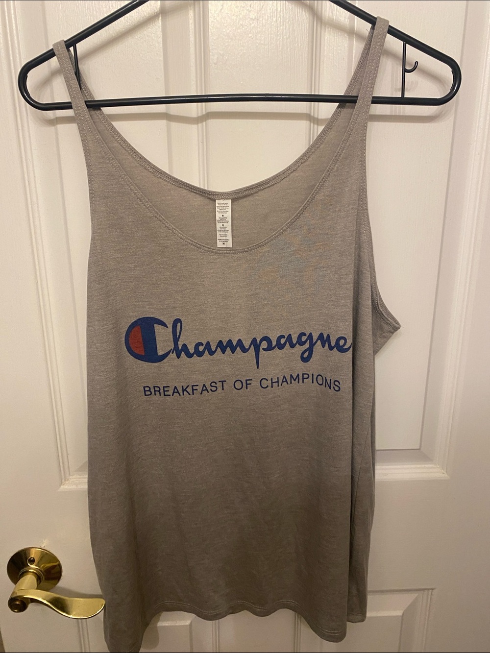 Champion Gray Graphic Tank with Blue Script